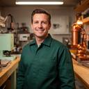 Pieter Smit, eigenaar van een technisch installatiebedrijf, bij een werkplaats